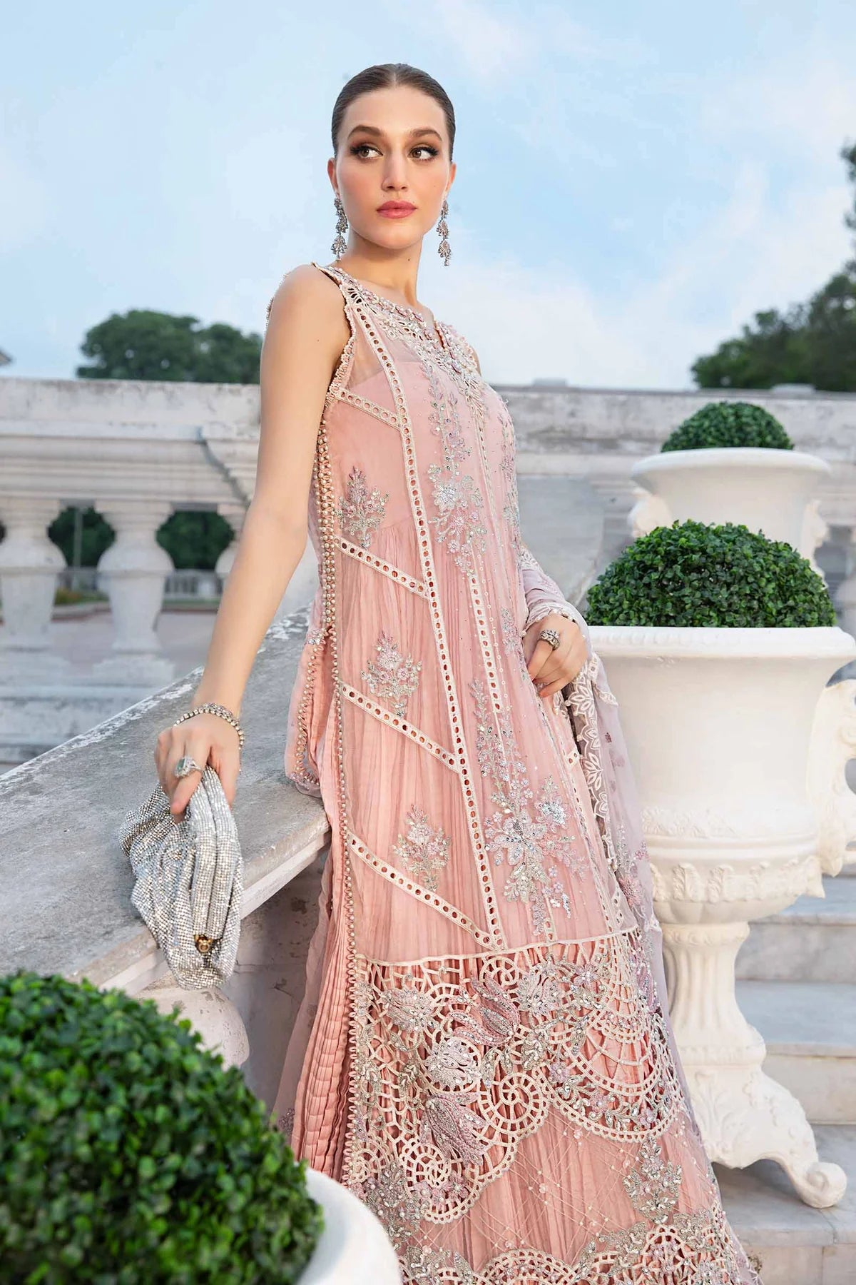 Pink Unstitched Suit - Maria B Chiffon Collection