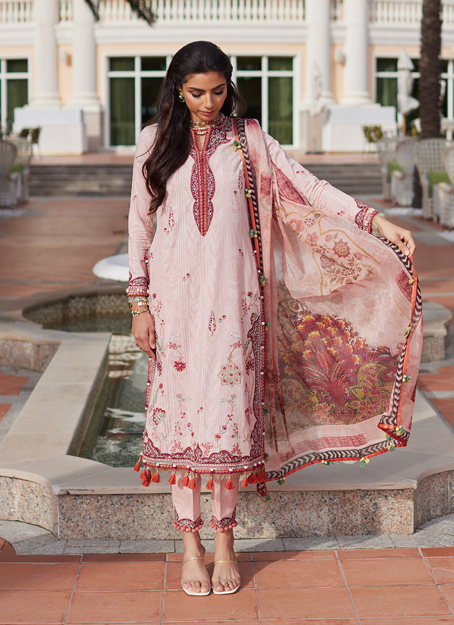 Pricsilla Tea Pink- W E S Luxury Ensemble '25 By- Farah Talib Aziz
