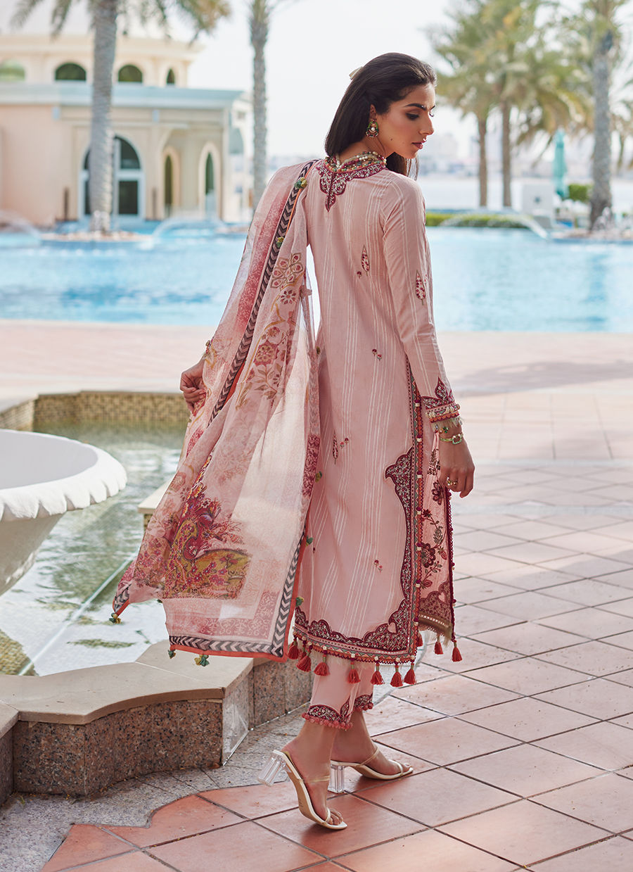 Pricsilla Tea Pink- W E S Luxury Ensemble '25 By- Farah Talib Aziz