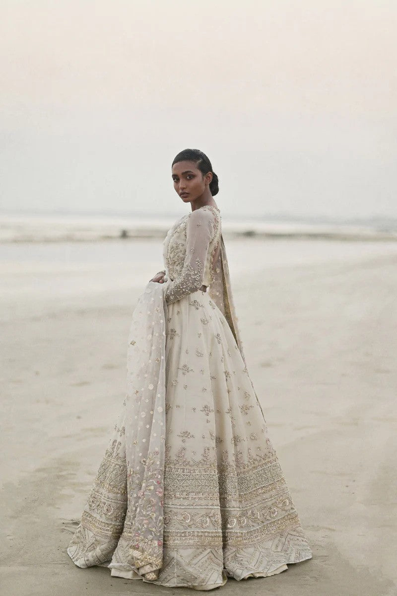 Pure Elegance - Bridal Lehenga in White Color