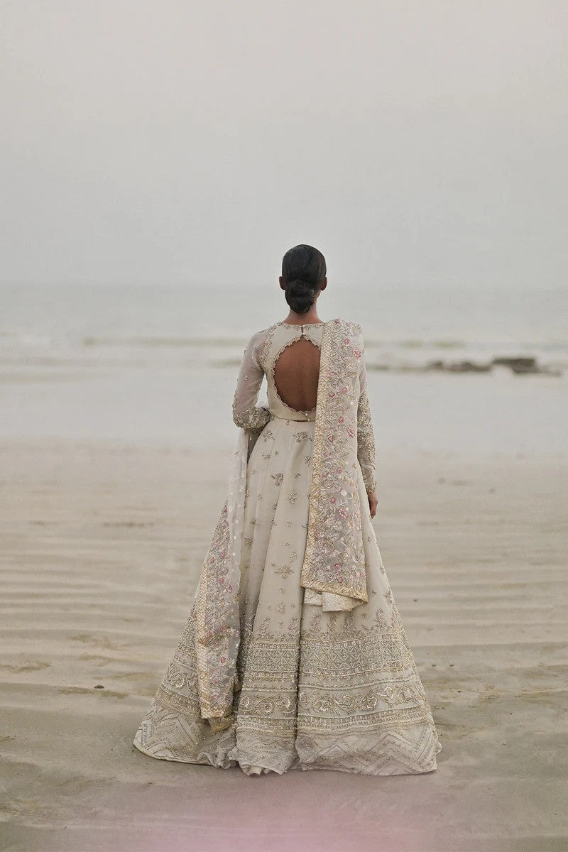 Pure Elegance - Bridal Lehenga in White Color