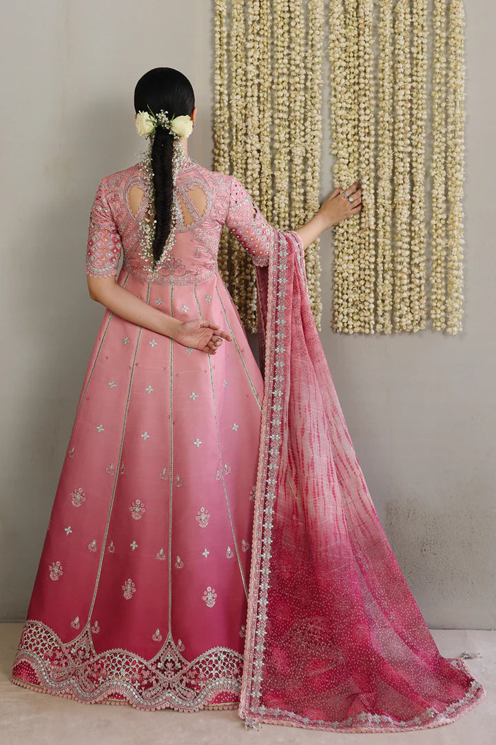 RH-05 Rahmah Pink Luxury Embroidered Maxi from Qalamkar Shadmaani Formals 2025, stitched and available at Pakistanimoda with worldwide delivery.