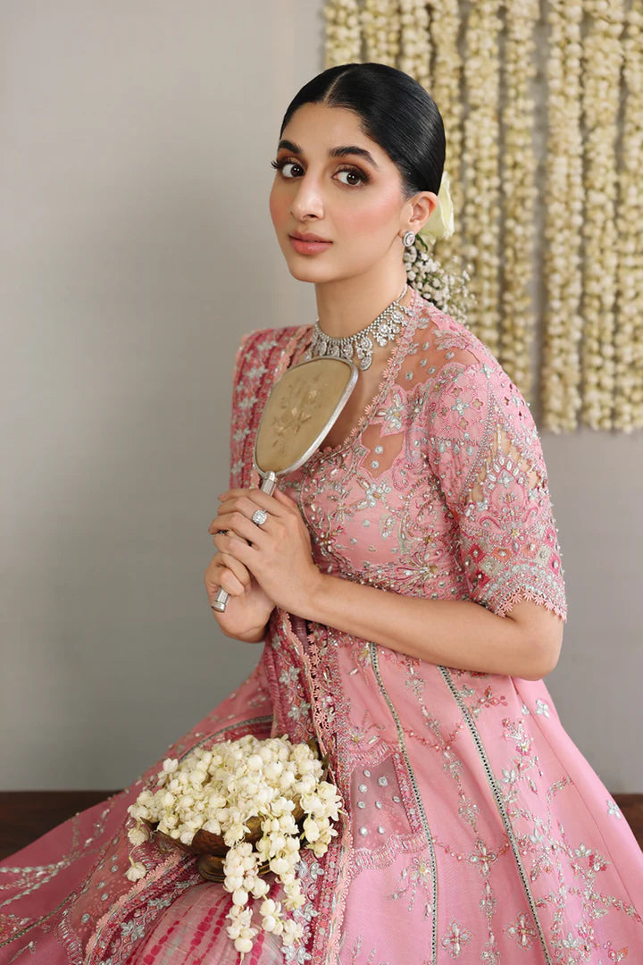 RH-05 Rahmah Pink Luxury Embroidered Maxi from Qalamkar Shadmaani Formals 2025, stitched and available at Pakistanimoda with worldwide delivery.