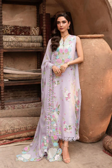 ROSE-6-B Saira Shakira Breeze lilac stitched lawn suit Pakistanimoda