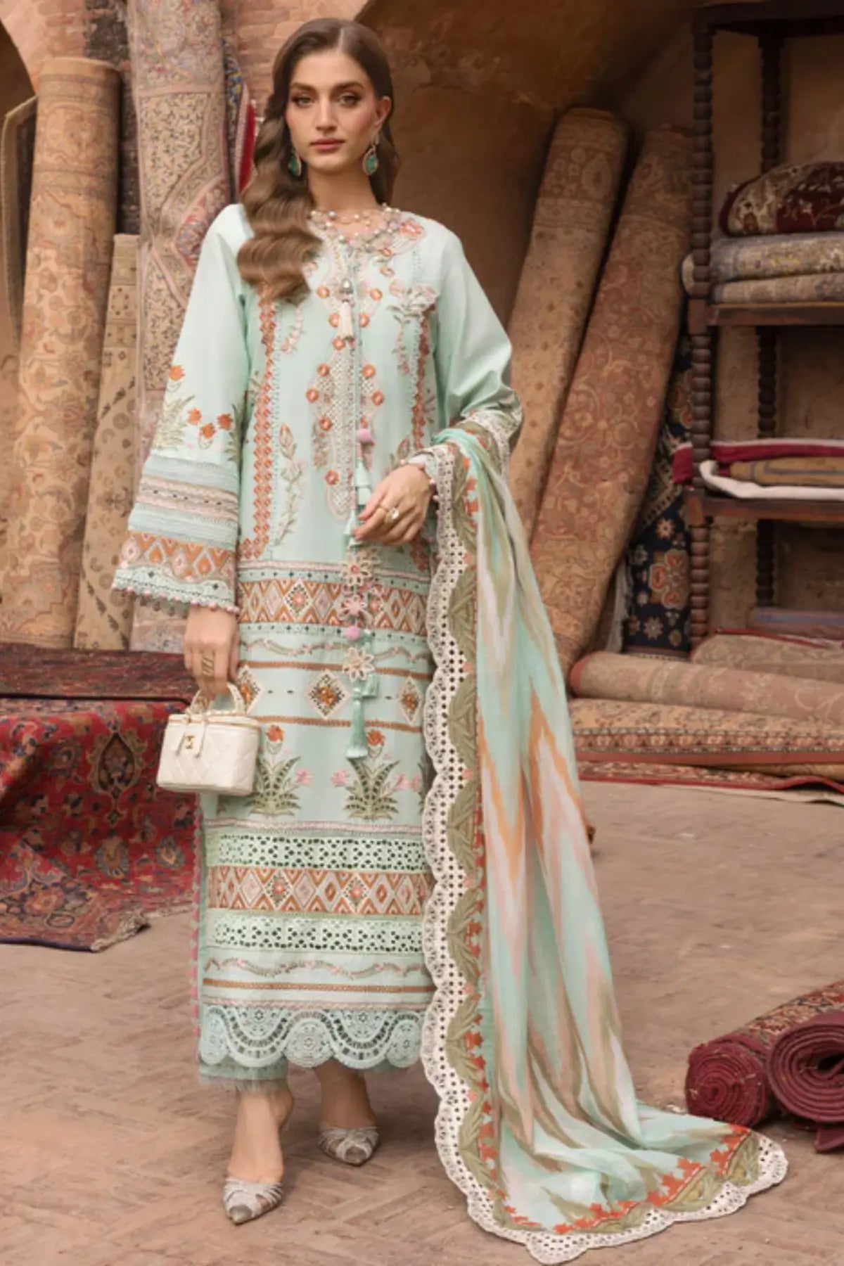 Mint green Saira Shakira Breeze RUNA-8-A lawn suit monar dupatta
