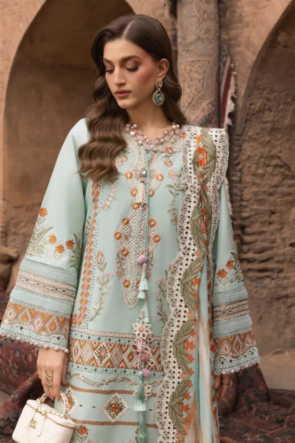 Mint green Saira Shakira Breeze RUNA-8-A lawn suit monar dupatta