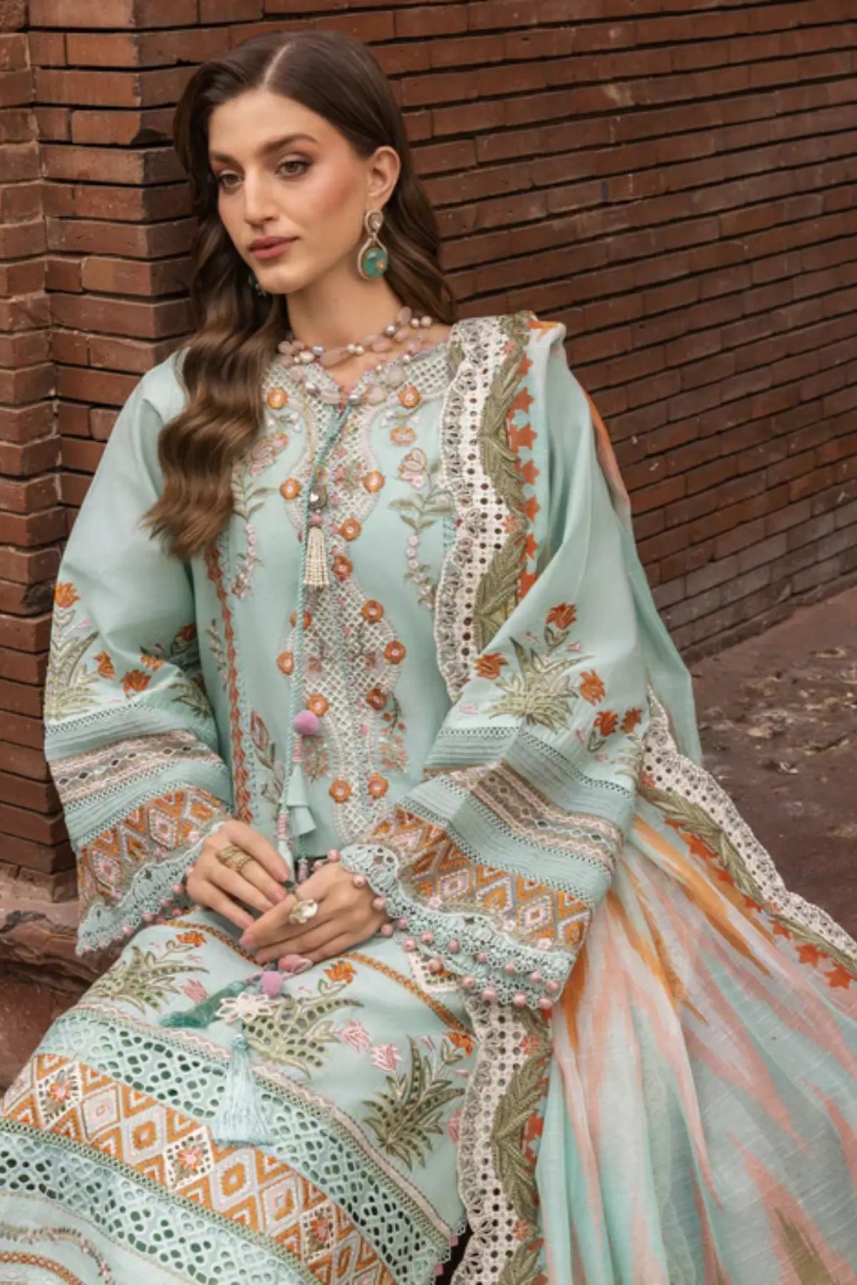 Mint green Saira Shakira Breeze RUNA-8-A lawn suit monar dupatta