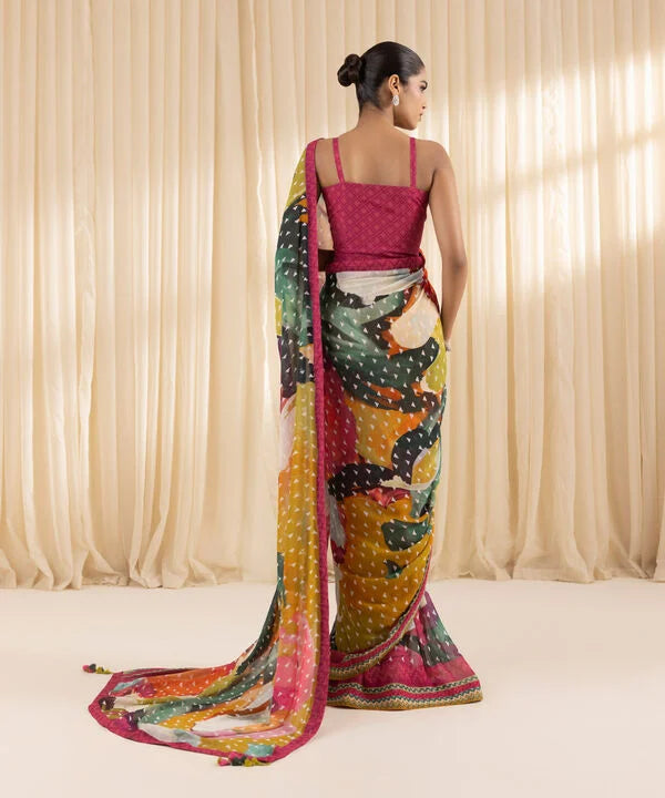 Radiant Bloom -Lightweight Georgette Saree for Party Wear