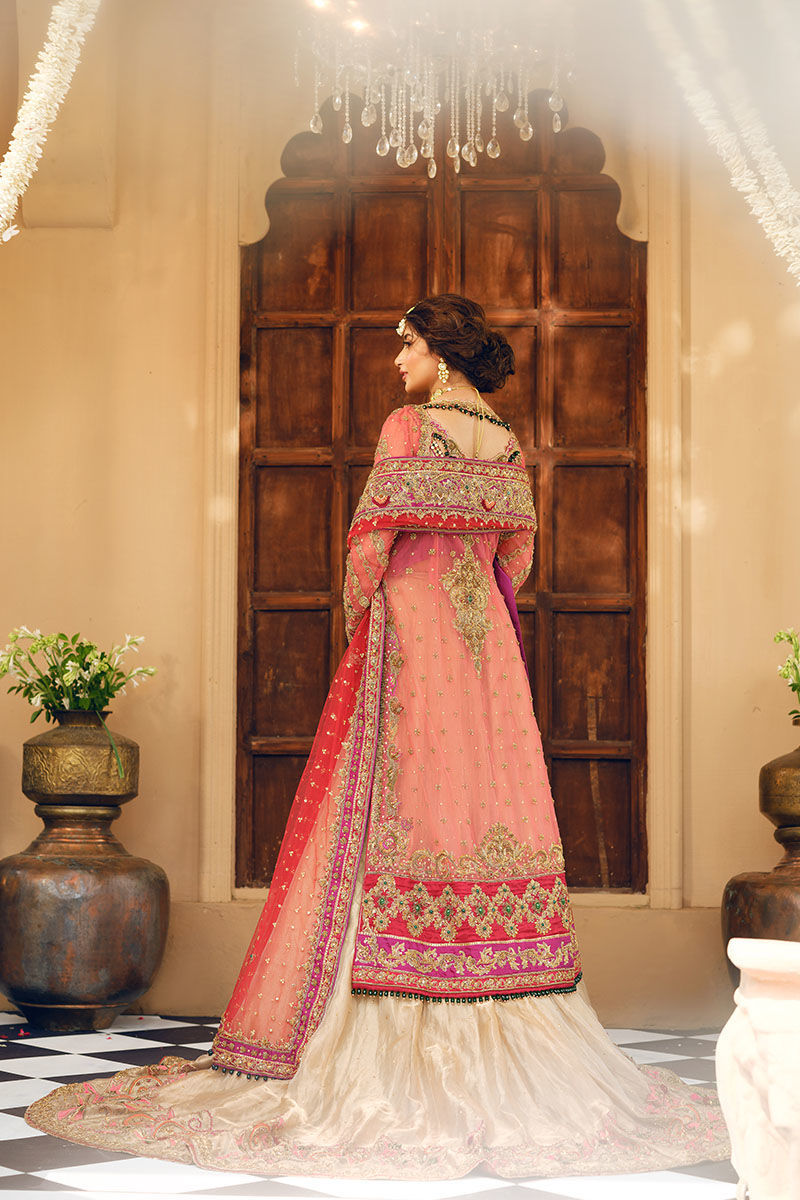 Rafiha-Designer Bridal Long Shirt with Lehenga-Aisha Imran