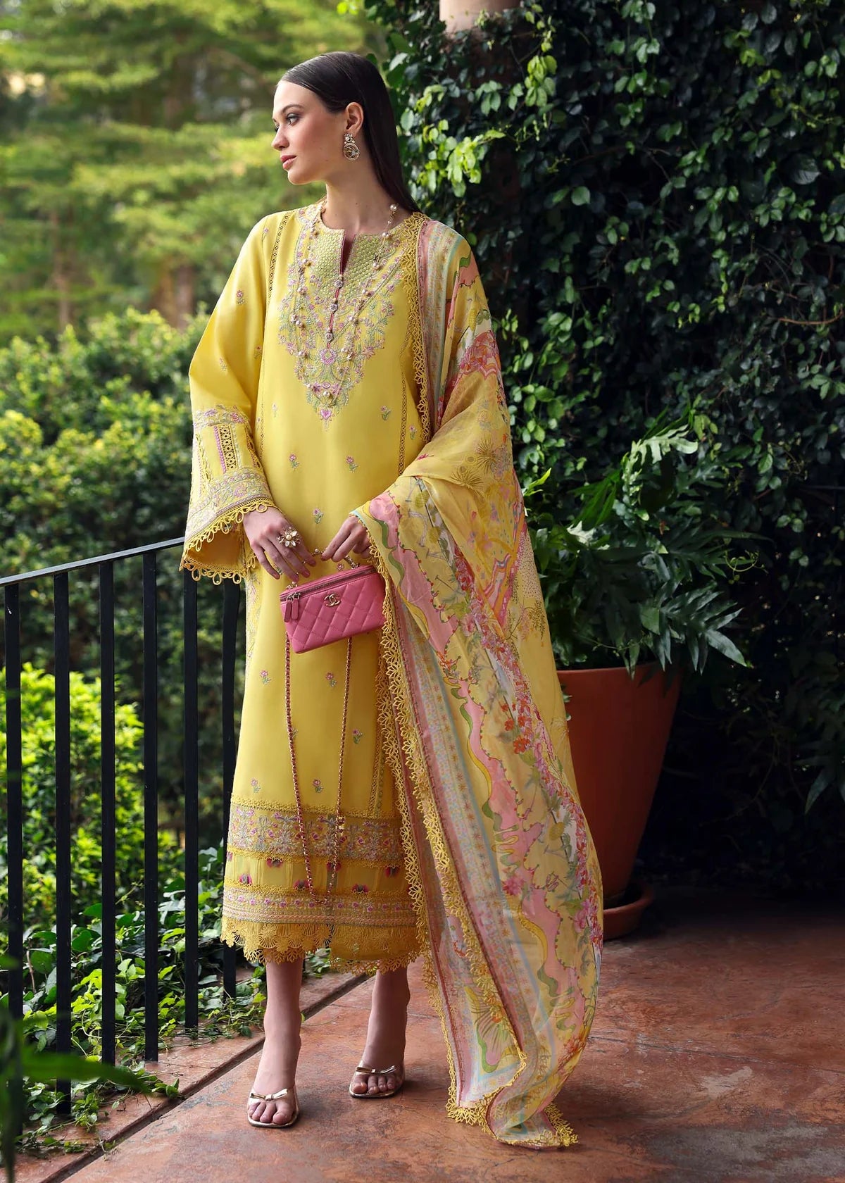 Raiha- Yellow Zaina Lawn Collection 2025 By- Kanwal Malik