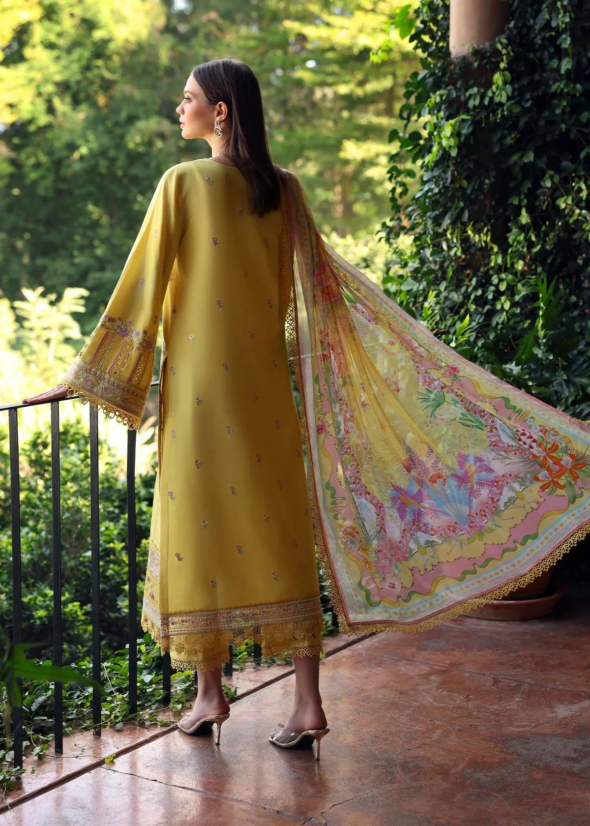 Raiha- Yellow Zaina Lawn Collection 2025 By- Kanwal Malik