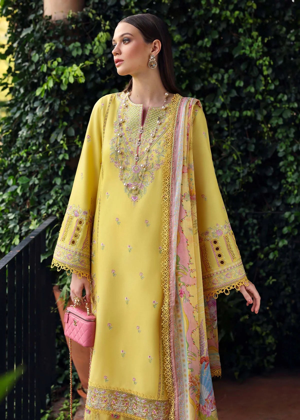 Raiha- Yellow Zaina Lawn Collection 2025 By- Kanwal Malik