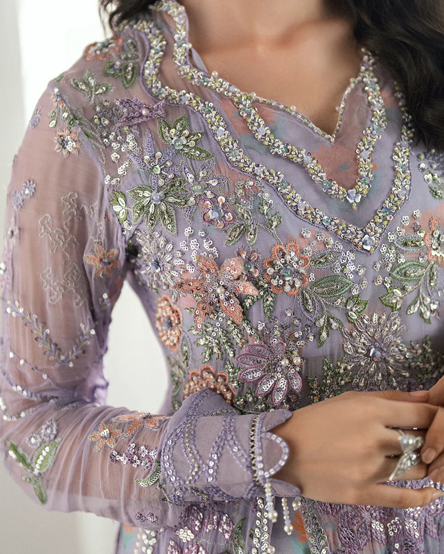 Rangeela Raag by Mushq Lavender Embroidered Chiffon Stitched Anarkali Dress – Shop Pakistanimoda.com