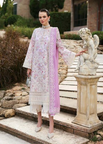Raya- White Zaina Lawn Collection 2025 By- Kanwal Malik