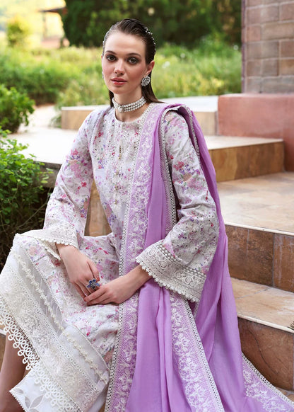 Raya- White Zaina Lawn Collection 2025 By- Kanwal Malik