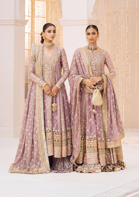 Regal Amethyst Elegance - Pakistani Wedding Formal Wear By AIK