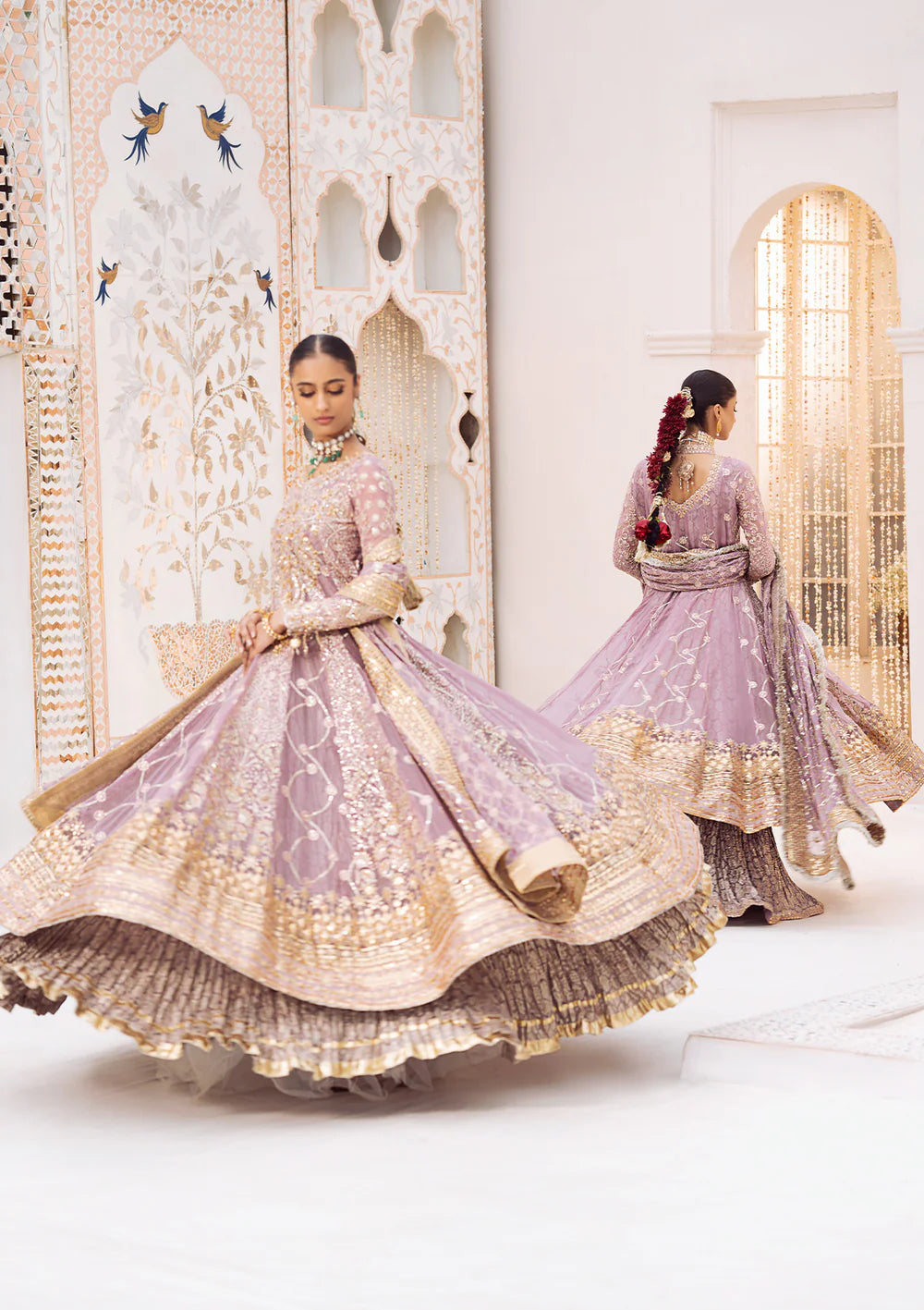 Regal Amethyst Elegance - Pakistani Wedding Formal Wear By AIK