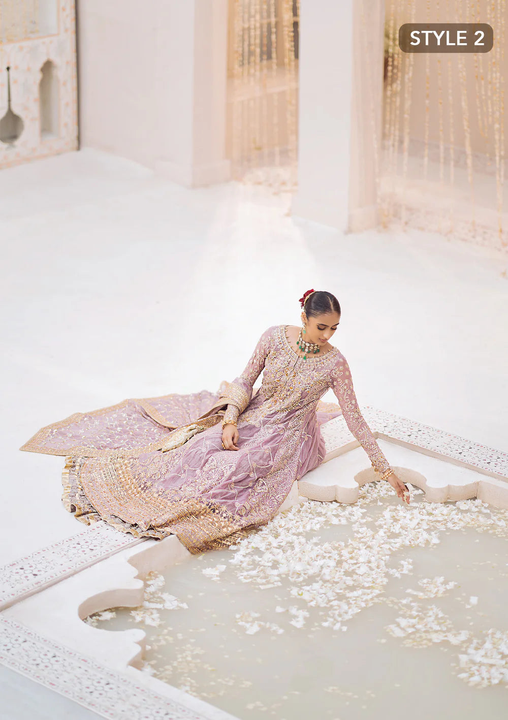 Regal Amethyst Elegance - Pakistani Wedding Formal Wear By AIK