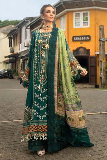 Rela Neroli Luxury Lawn 26 designer suit Annus Abrar emerald green