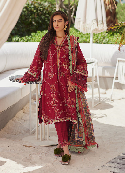 Rosemary Red- W E S Luxury Ensemble '25 By- Farah Talib Aziz