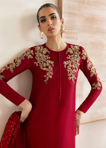 Rosina-Handcrafted Raw Silk Outfit with Elegant Details By-Kanwal Malik