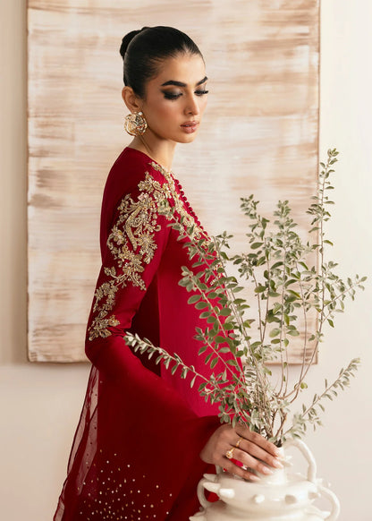 Rosina-Handcrafted Raw Silk Outfit with Elegant Details By-Kanwal Malik