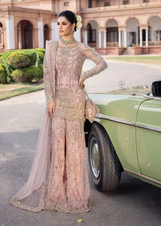 Rosy - Beautiful Pink Sharara Dress By Kanwal Malik