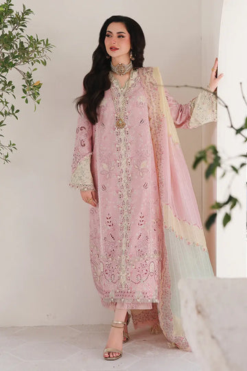 SA-09 Haniya blush pink stitched lawn suit from Qalamkar Sahil Luxury Lawn 2026