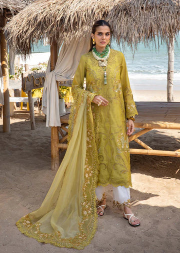 SAMARA-A- Olive Lawn '25 Ensemble By- Saira Shakira