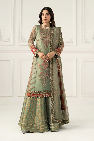 SF-EF25-28 -Embroidered Sea Green Organza Suit