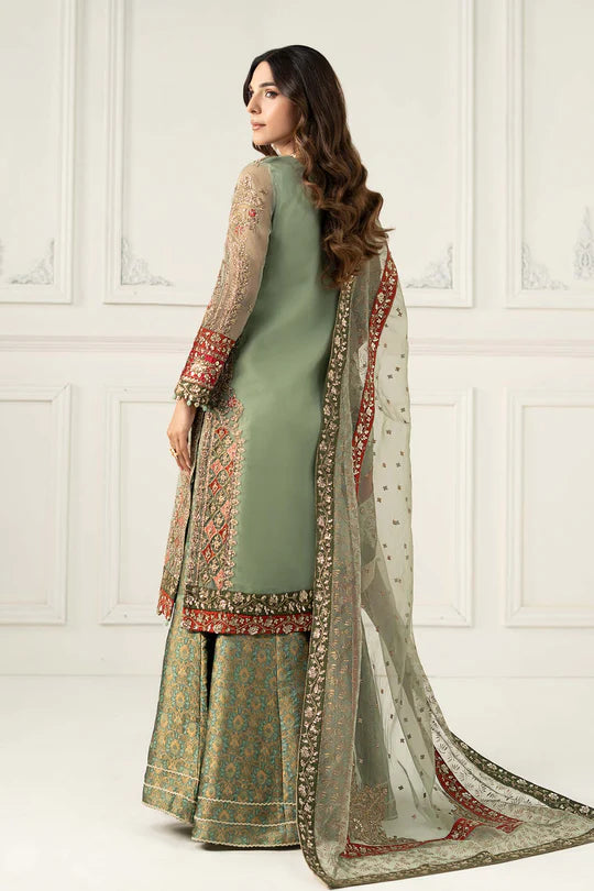 SF-EF25-28 -Embroidered Sea Green Organza Suit