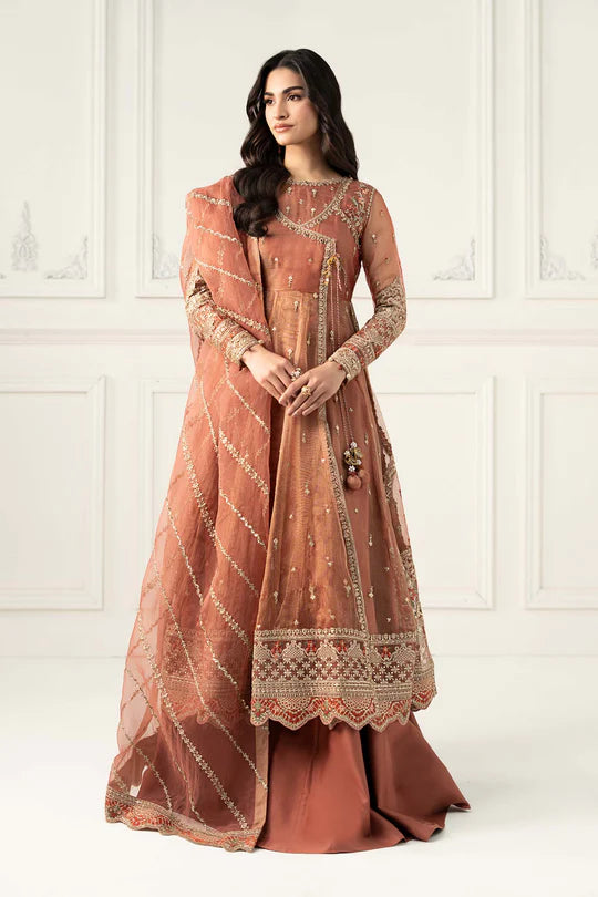 SF-EF25-30 -Embroidered Pink  Zari Net Suit