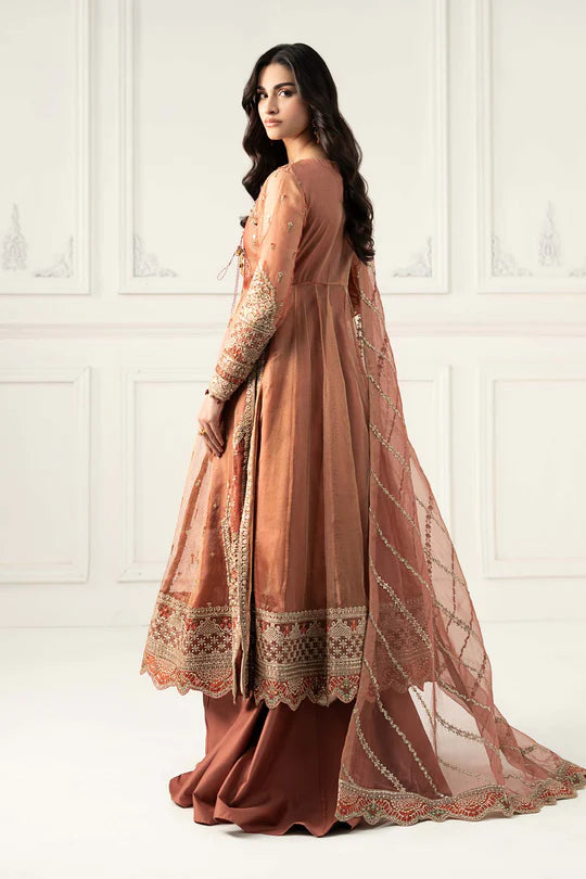 SF-EF25-30 -Embroidered Pink  Zari Net Suit