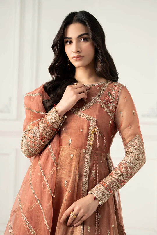 SF-EF25-30 -Embroidered Pink  Zari Net Suit