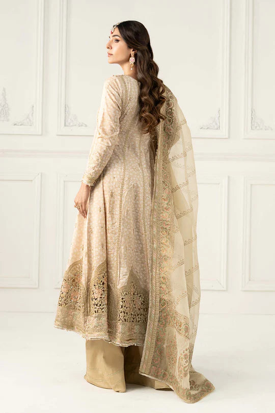 SF-EF25-32 -Embroidered Beige Raw Silk Suit