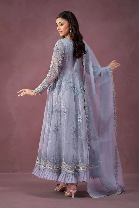 SF-W24-10 -Embroidered Ice-Blue Organza Suit