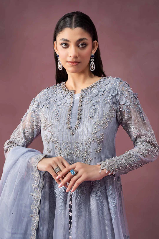 SF-W24-10 -Embroidered Ice-Blue Organza Suit