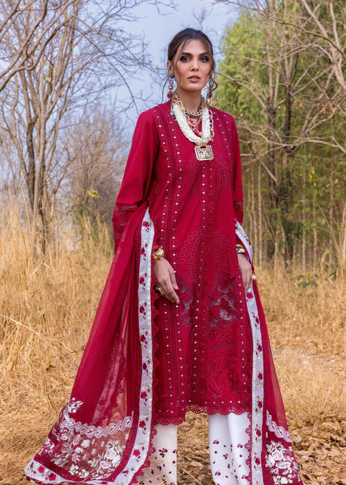 SHAMS-A- Flame Lawn '25 Ensemble By- Saira Shakira