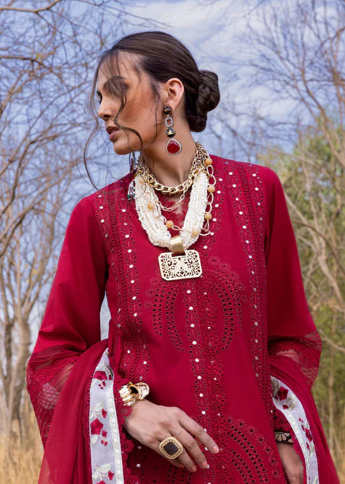 SHAMS-A- Flame Lawn '25 Ensemble By- Saira Shakira