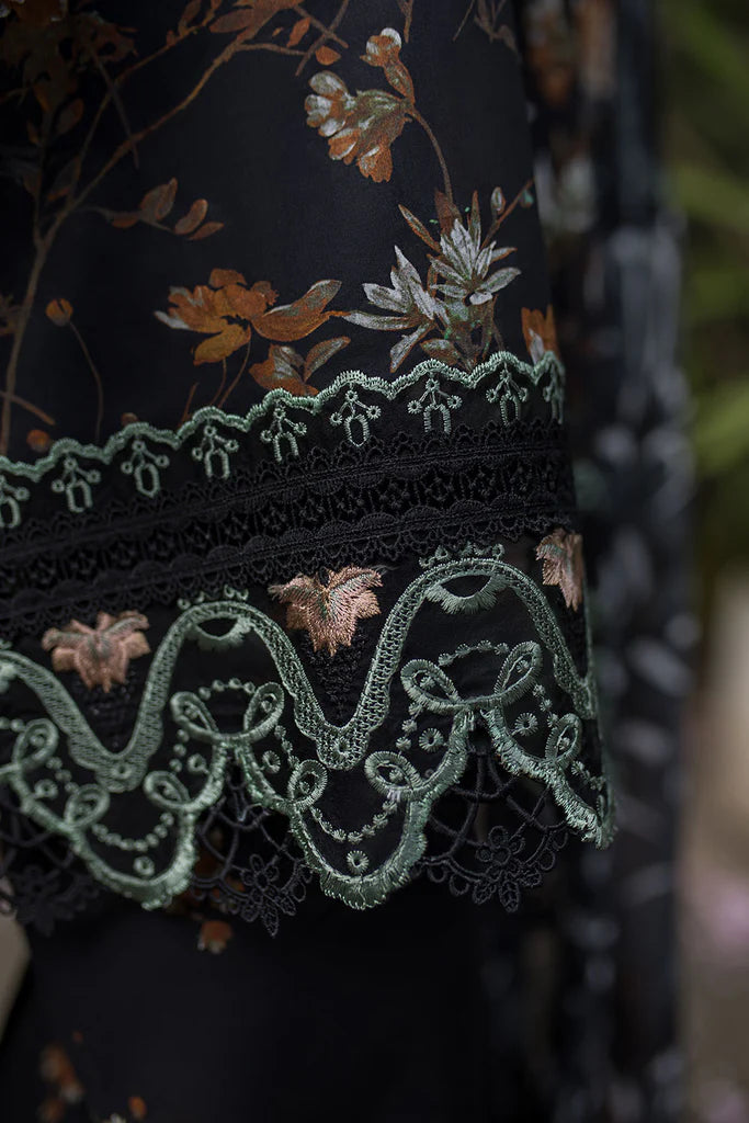 SNB25-3B- Black Printed Lawn Ensemble By- Sobia Nazir