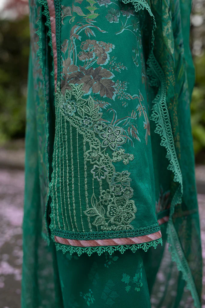 SNB25-5B- Green Printed Lawn Ensemble By- Sobia Nazir