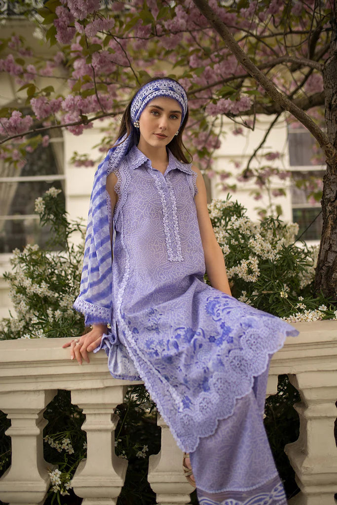 SNB25-7A- Lilac Printed Lawn Ensemble By- Sobia Nazir