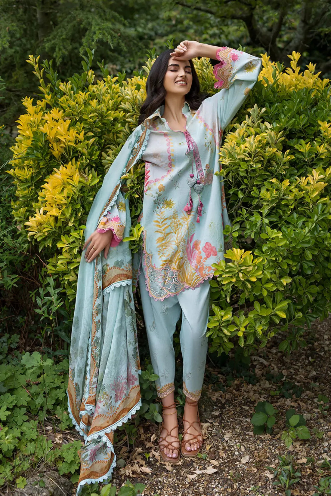 SNP26V2-4B Sobia Nazir SN Prints '26 Vol. 2 Aqua Lawn Suit stitched by Pakistanimoda