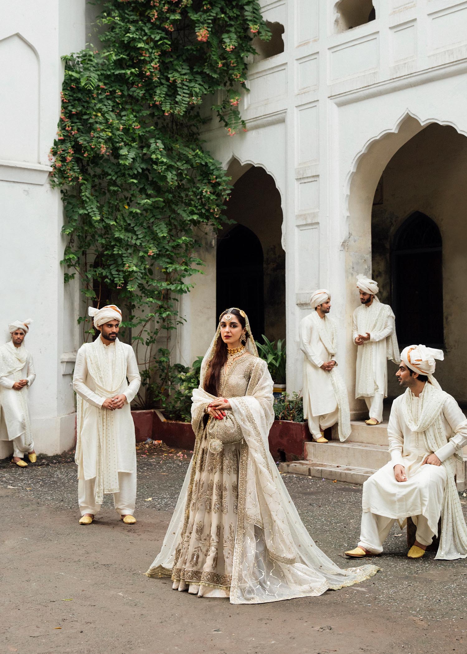 Sakhi - Celestial Bridal Lehenga in White Colour