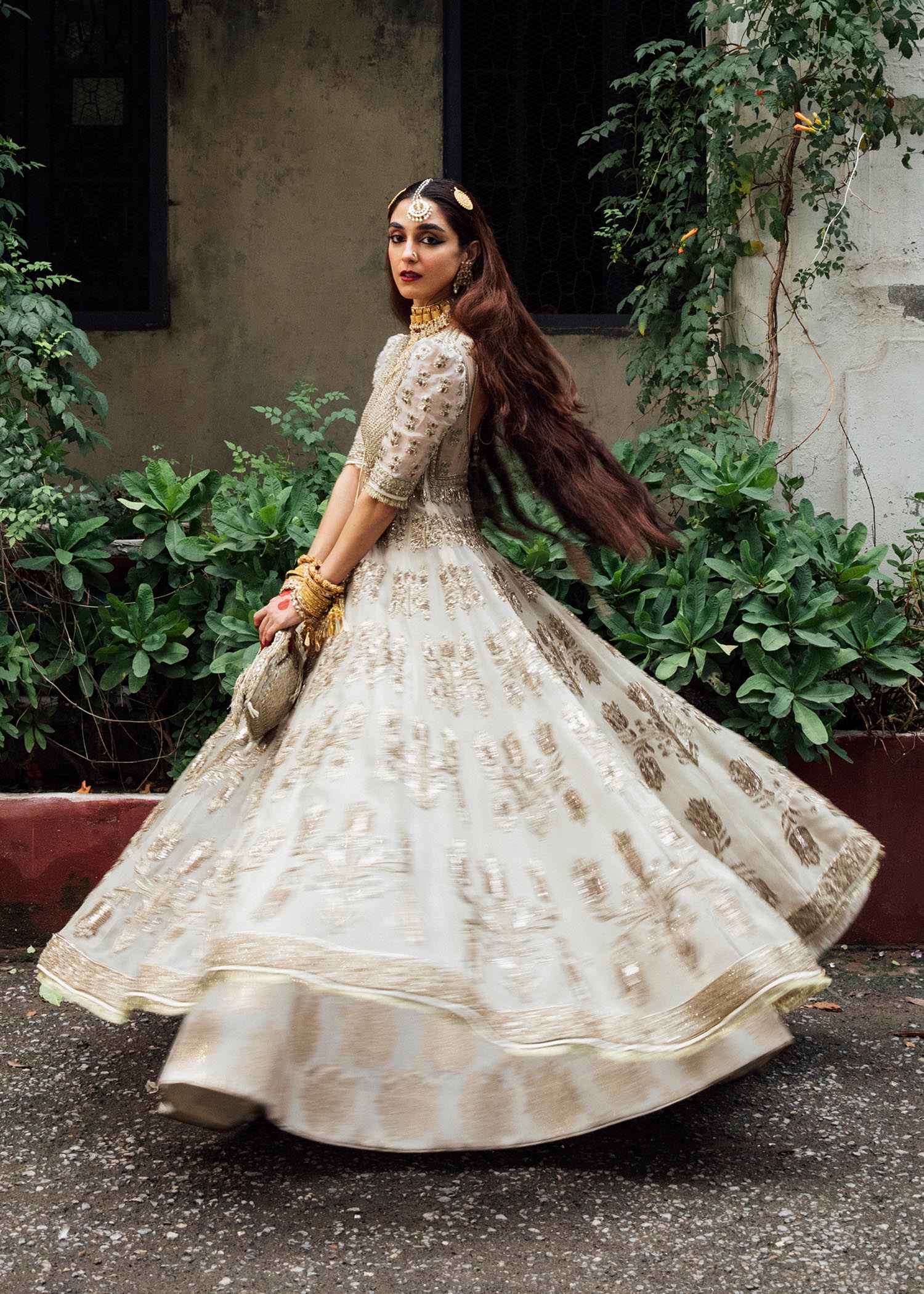 Sakhi - Celestial Bridal Lehenga in White Colour