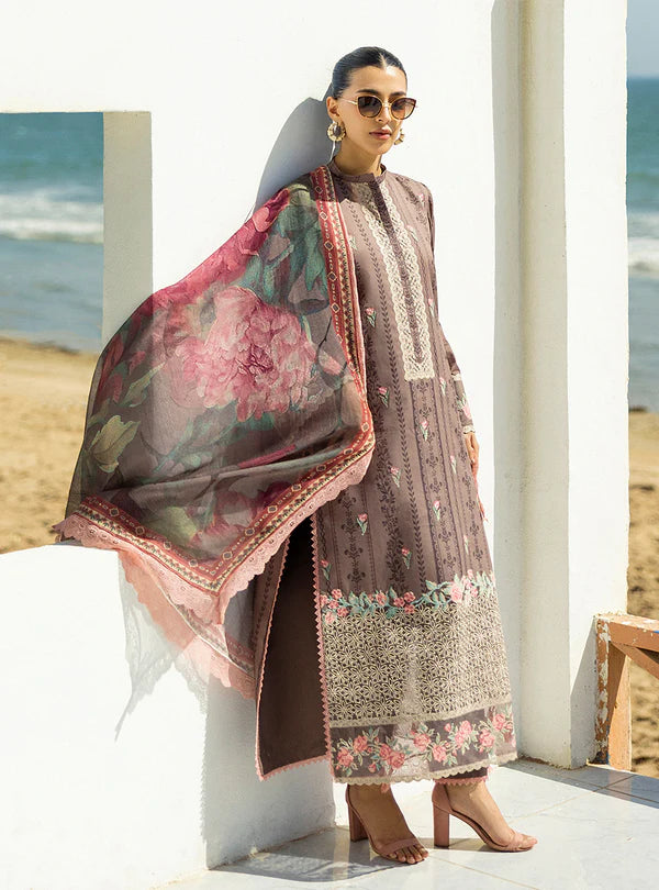 Samayra-Beautiful Brown 3-piece Printed Lawn Suit By-Zainab Chottani