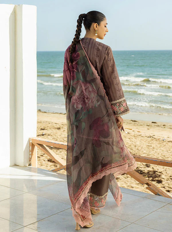 Samayra-Beautiful Brown 3-piece Printed Lawn Suit By-Zainab Chottani