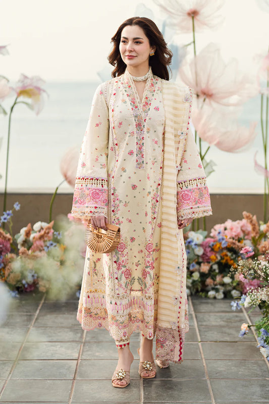 Scarlett- Pakistani Designer Lawn Outfit By- Qalamkar