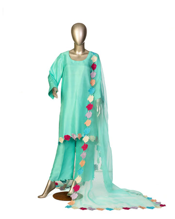 Sea Bareeze-Pakistani Designer Silk Shalwar Kameez