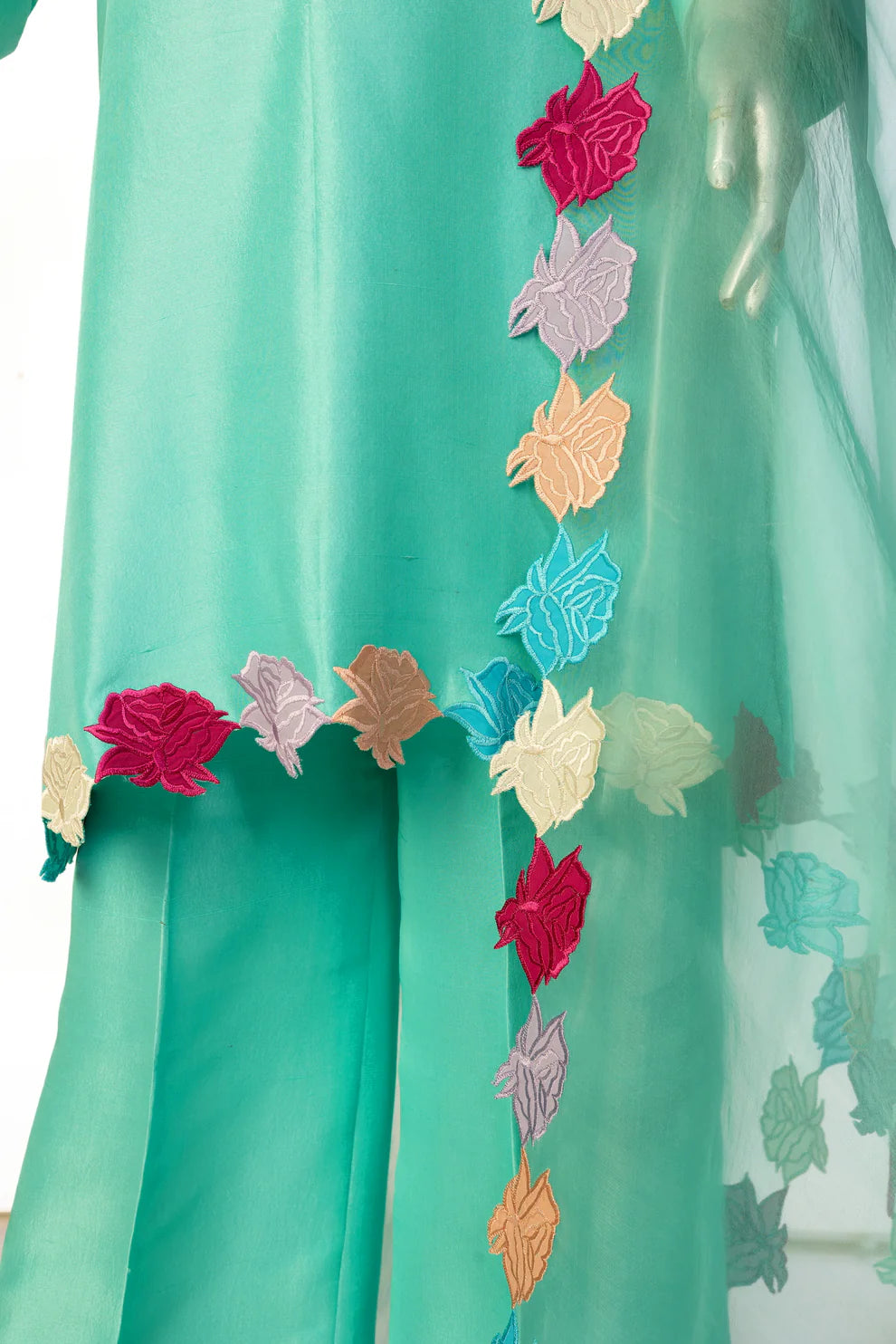 Sea Bareeze-Pakistani Designer Silk Shalwar Kameez